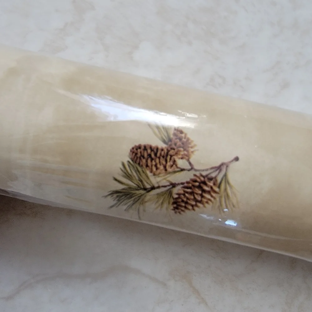 Wallpaper Brantley Beige Pinecone Toss Lodge Rustic